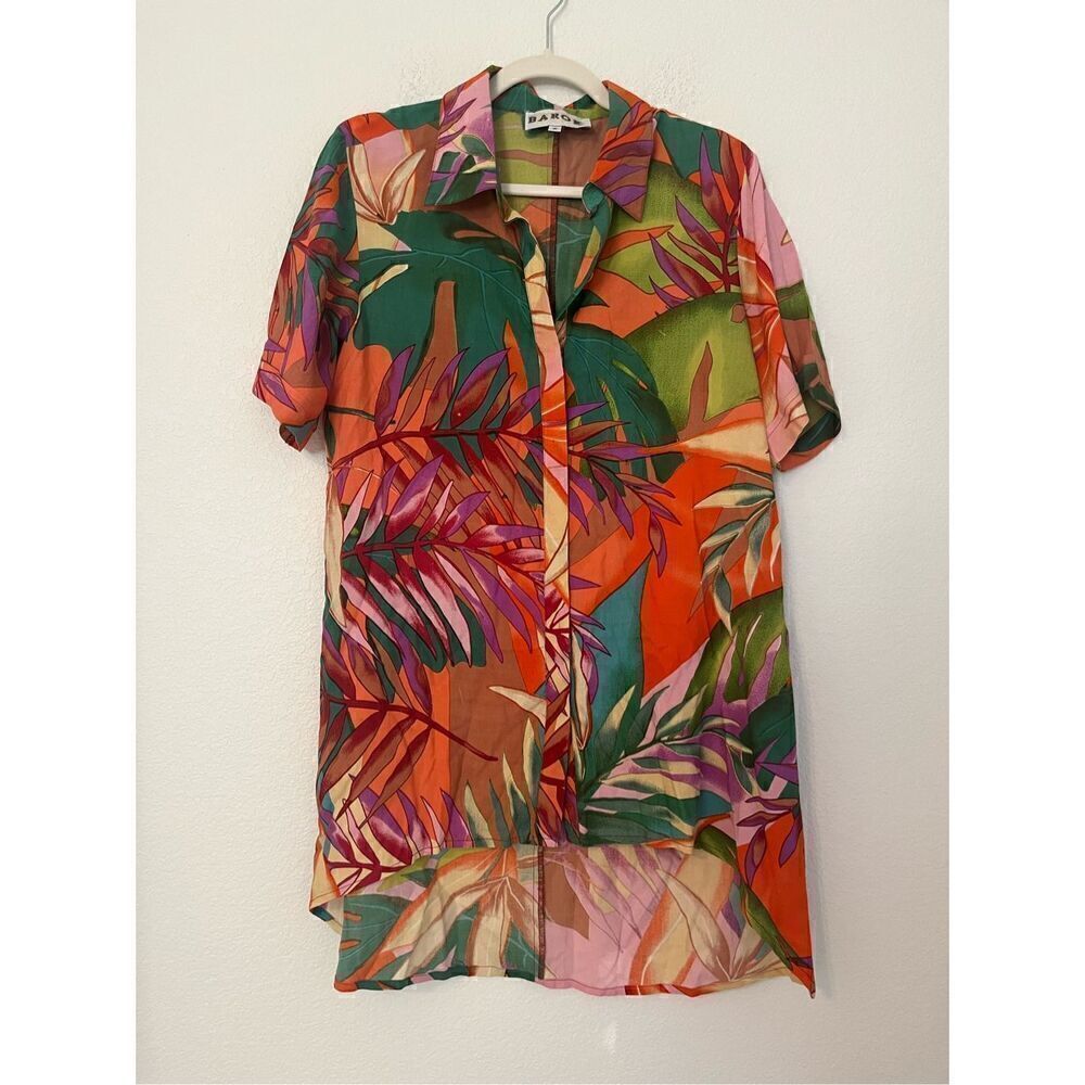 Barok Paris High Low Aloha Shirt Dress NEW NWT